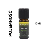 Olejek eteryczny cytrynowy BIO Aroma Łysoń – pojemność 10 ml, naturalny olejek 100% z certyfikatem BIO.