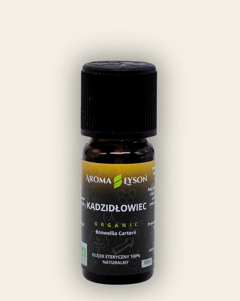 Olejek eteryczny kadzidłowy BIO 10 ml Aroma Łysoń – naturalny olejek aromaterapeutyczny z kadzidła, 100% czysty i ekologiczny