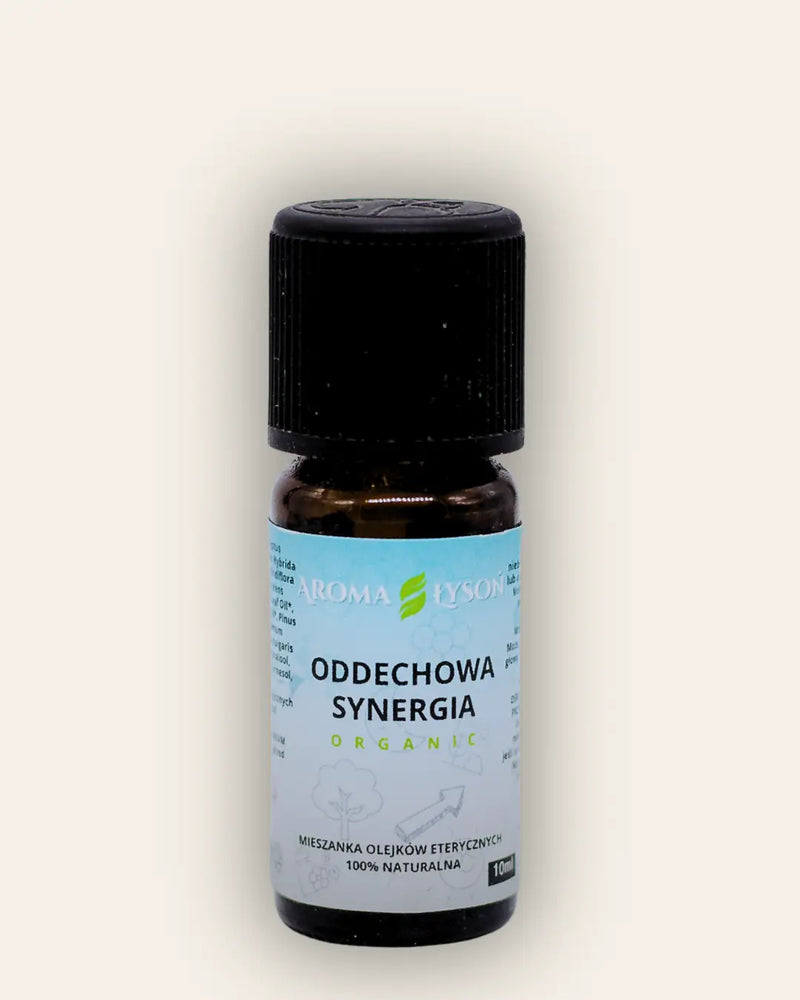 Mieszanka olejków eterycznych Synergia Oddechowa BIO 10 ml Aroma Łysoń – naturalny olejek aromaterapeutyczny, 100% czysty i ekologiczny.