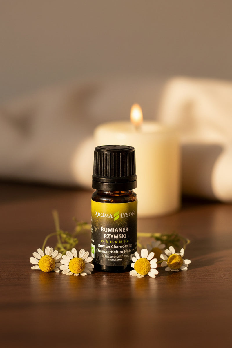 Olejek eteryczny Rumianek Rzymski BIO 10 ml Aroma Łysoń –lifstyle