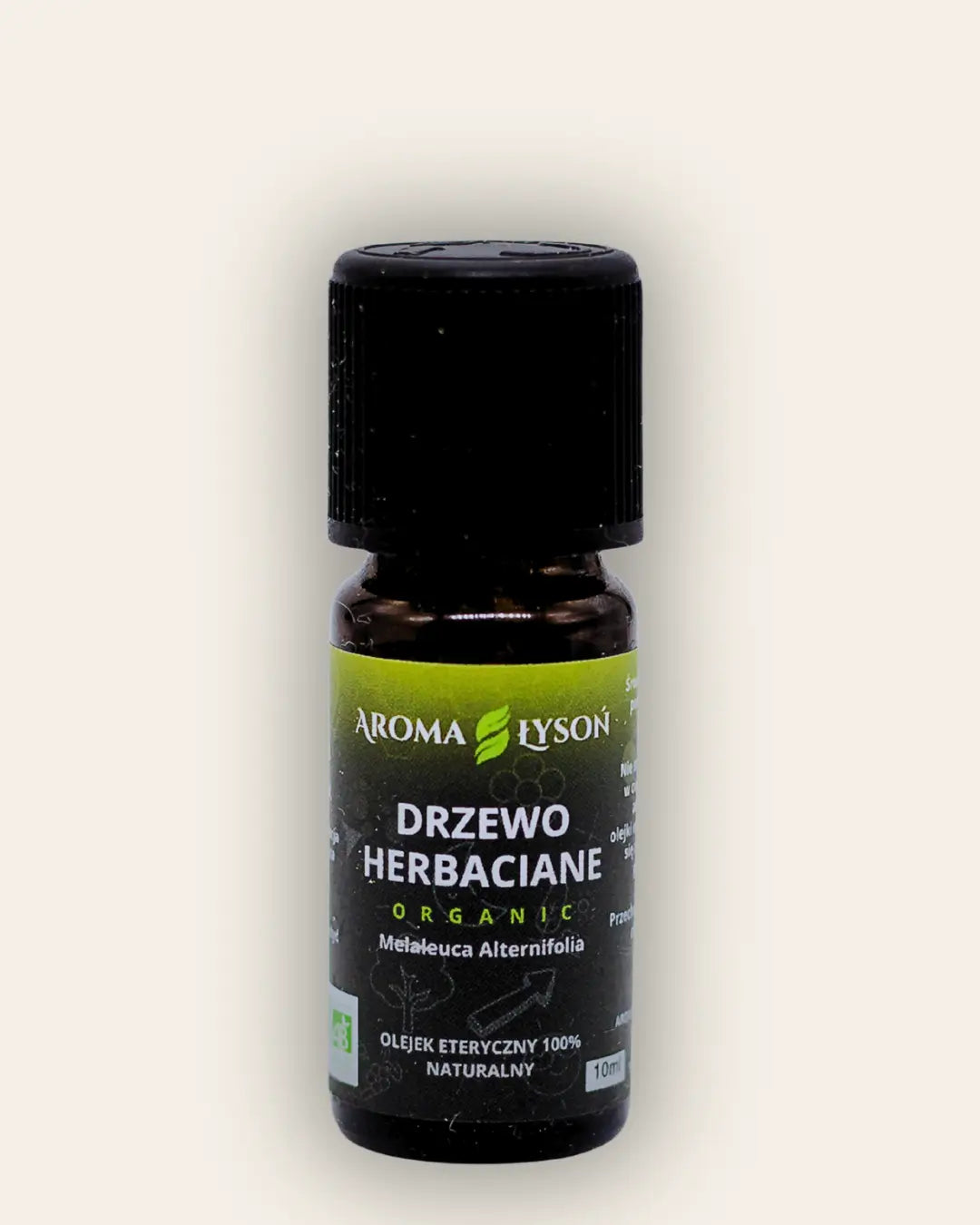 Olejek eteryczny drzewo herbaciane BIO 10 ml Aroma Łysoń – naturalny olejek aromaterapeutyczny z drzewa herbacianego, 100% czysty i ekologiczny.