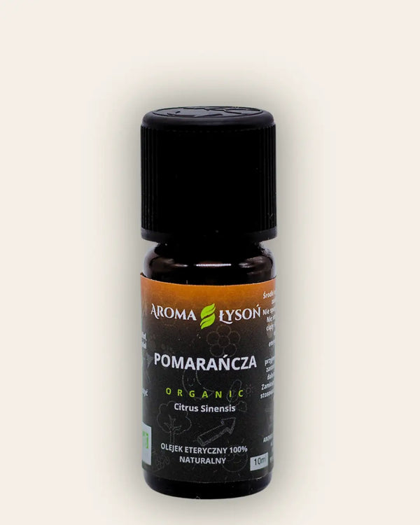 Olejek eteryczny z pomarańczy BIO 10 ml Aroma Łysoń – naturalny olejek aromaterapeutyczny z z pomarańczy, 100% czysty i ekologiczny