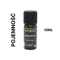 Olejek eteryczny eukaliptusowy BIO Aroma Łysoń – pojemność 10 ml, naturalny olejek 100% z certyfikatem BIO.
