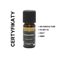 Certyfikaty jakości olejku eterycznego kadzidłowego BIO Aroma Łysoń – AB Agriculture, FR-BIO-10, HECT i HBBD.