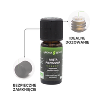 Olejek eteryczny z mięty pieprzowej BIO Aroma Łysoń – bezpieczne zamknięcie i idealne dozowanie kropli