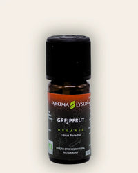Olejek eteryczny grejpfrutowy BIO 10 ml Aroma Łysoń – naturalny olejek aromaterapeutyczny z grejpfruta, 100% czysty i ekologiczny.